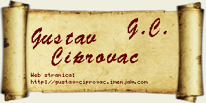 Gustav Ćiprovac vizit kartica